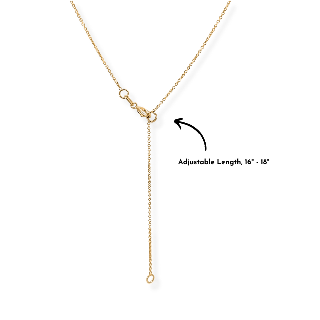 14k Gold Opal Bezel Necklace - Le Serey