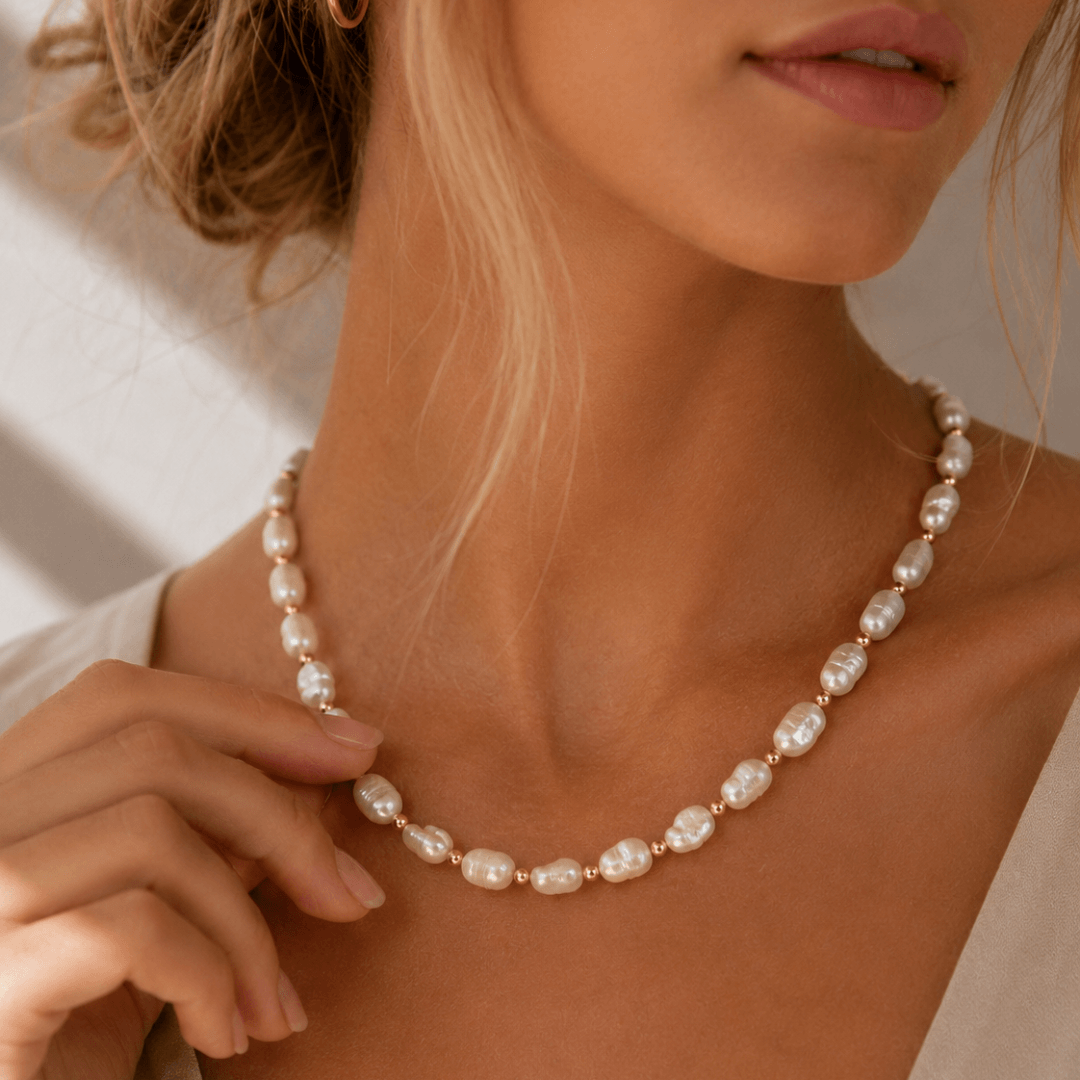 最終値下げ 8月5日まで イレーヴ BAROQUE PEARL NECKLACE Baroque Pearl Beaded Necklace | Le Serey