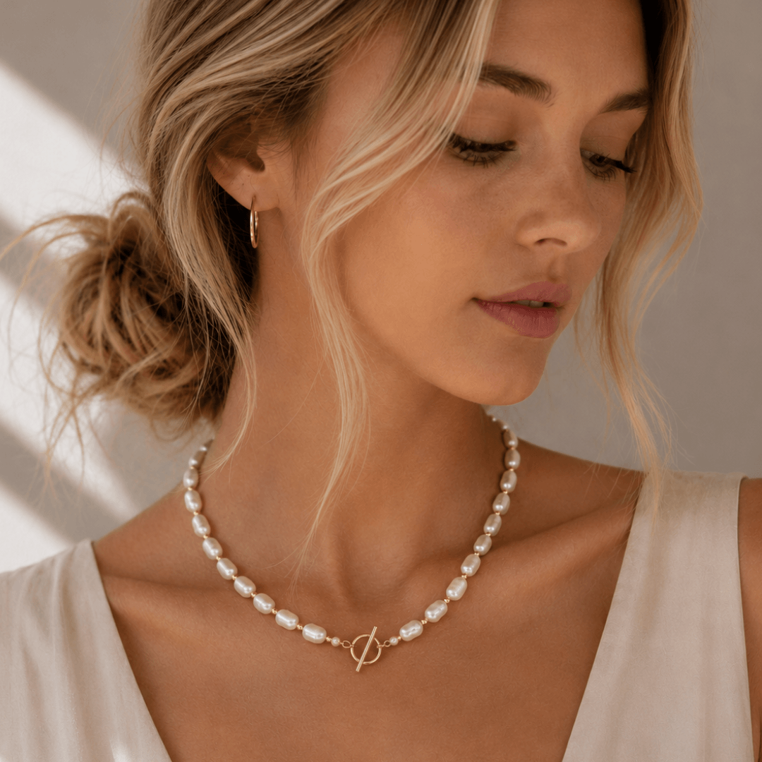 Baroque Pearl Beaded Necklace | Le Serey