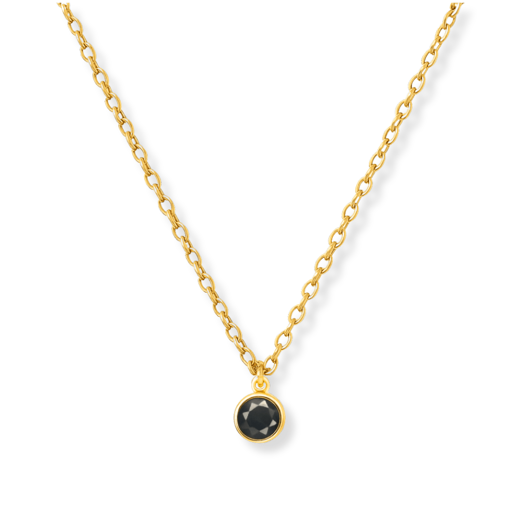 Delicate Black Diamond Necklace - Main Image