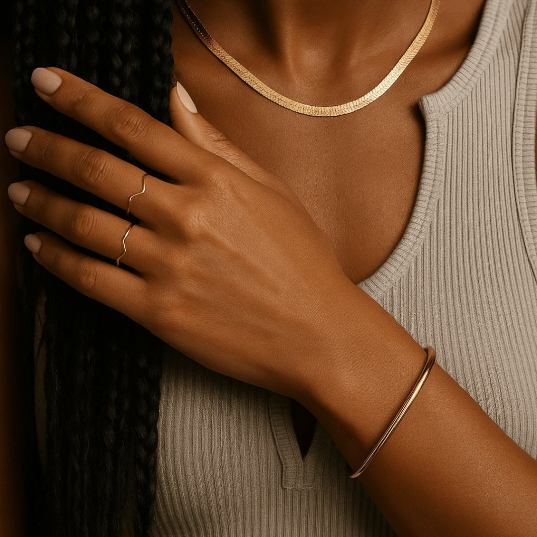 Gold Cuff Bracelet - Le Serey