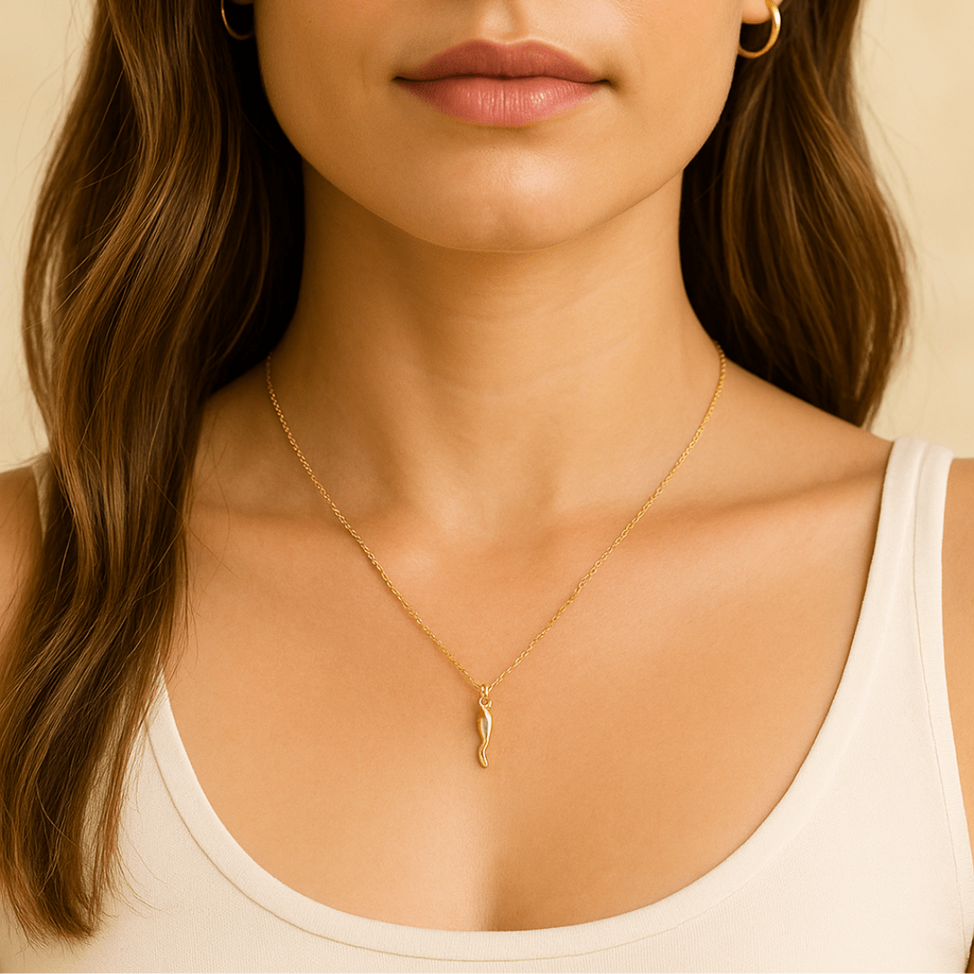 Chain Italian Gold Horn Meaning 14KT Yellow Gold