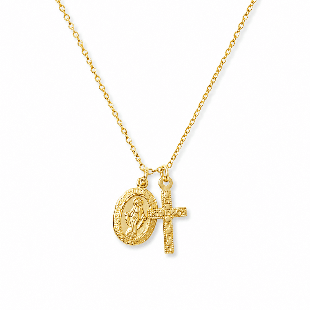 アクセサリー Marie Mary Pendant & Cross Necklace | Le Serey