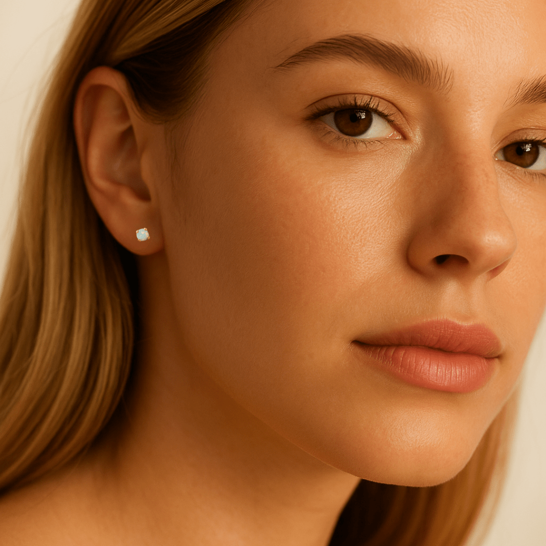 Opal Stud Earrings - Le Serey