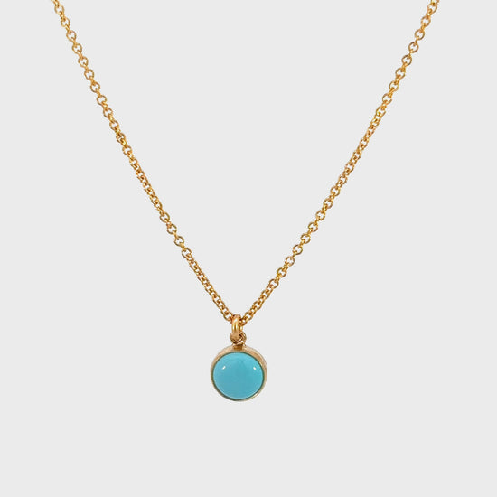 Load and play video in Gallery viewer, Turquoise Bezel Necklace
