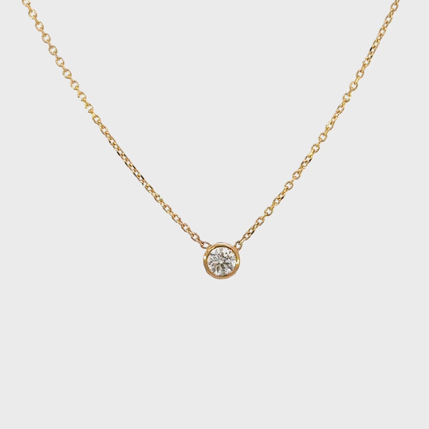 diamond solitaire necklace video