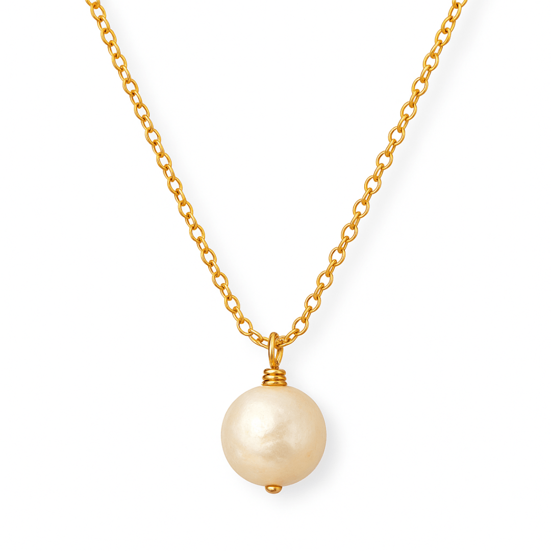 Simple Pearl Drop Necklace - Le Serey
