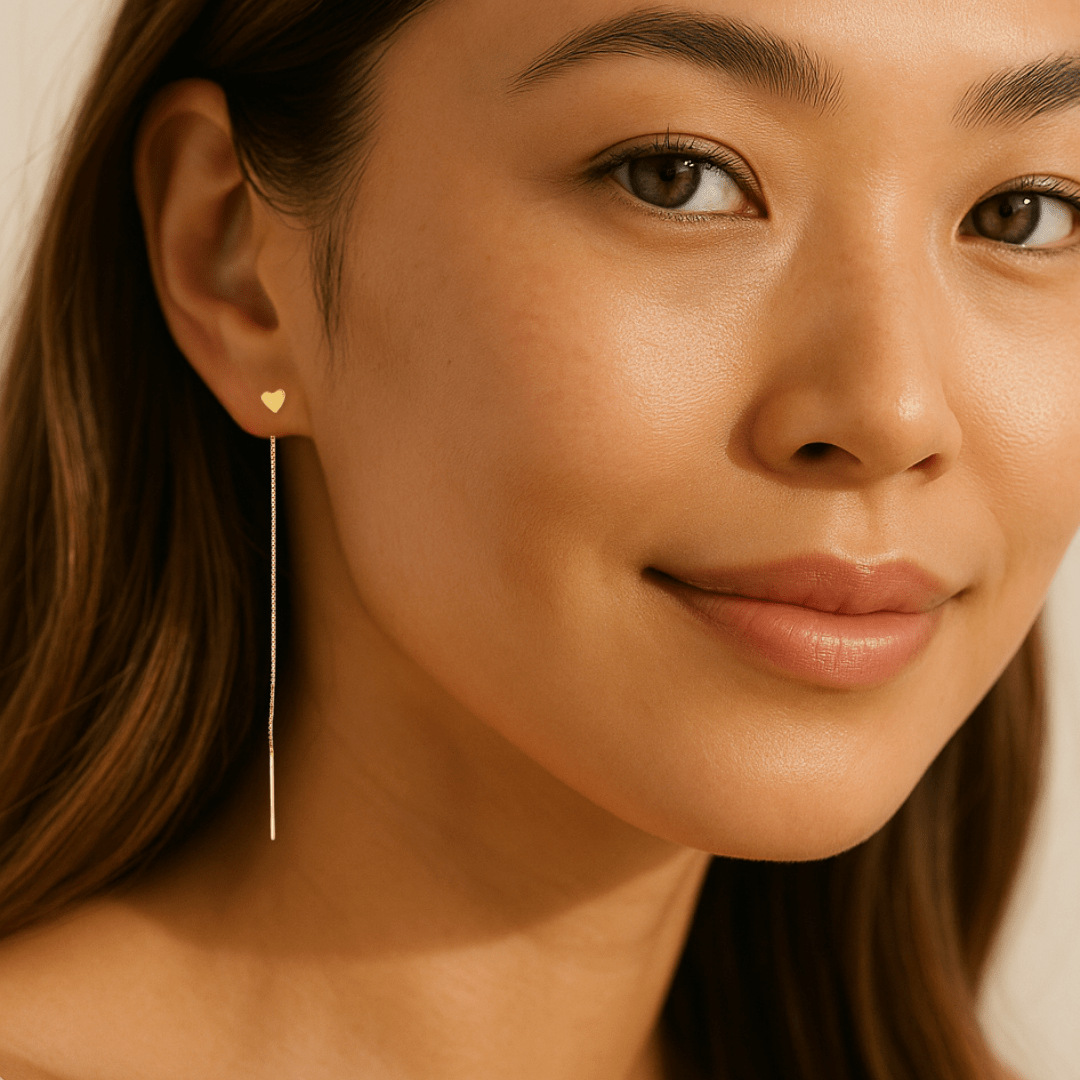 Tiny Heart Stud Earrings - Le Serey