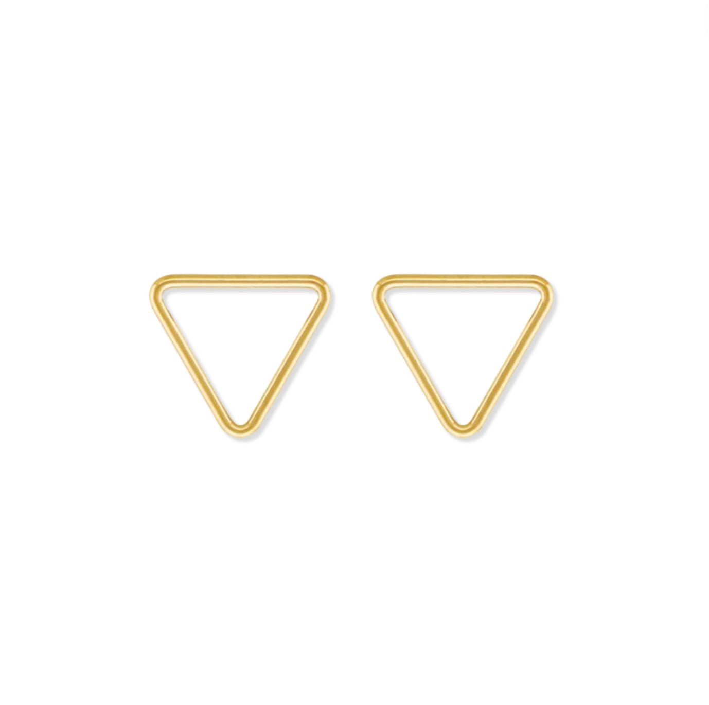 Triangle Silhouette Gold Studs - Le Serey