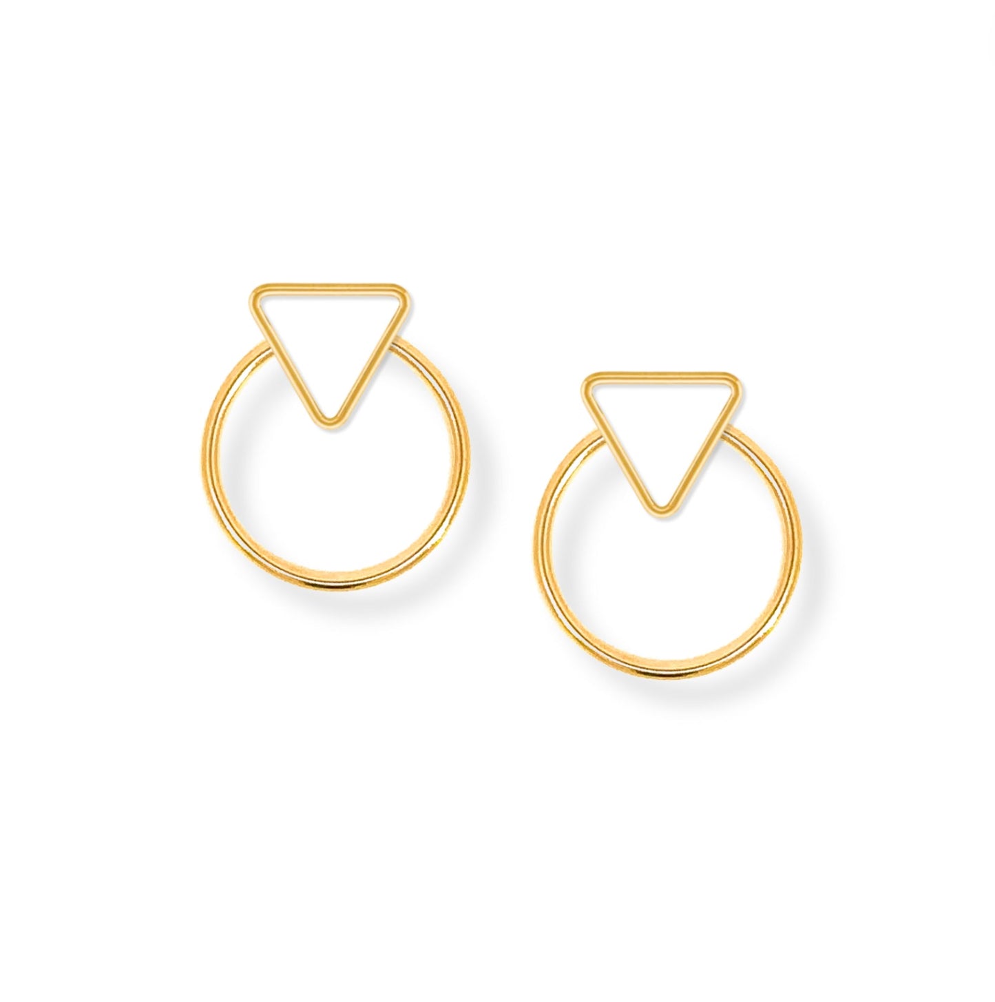 Triangle Studs + Ear Jacket - Le Serey