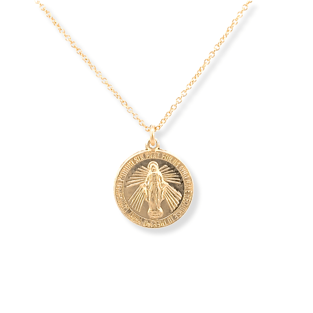 Virgin Mary Coin Necklace - Le Serey