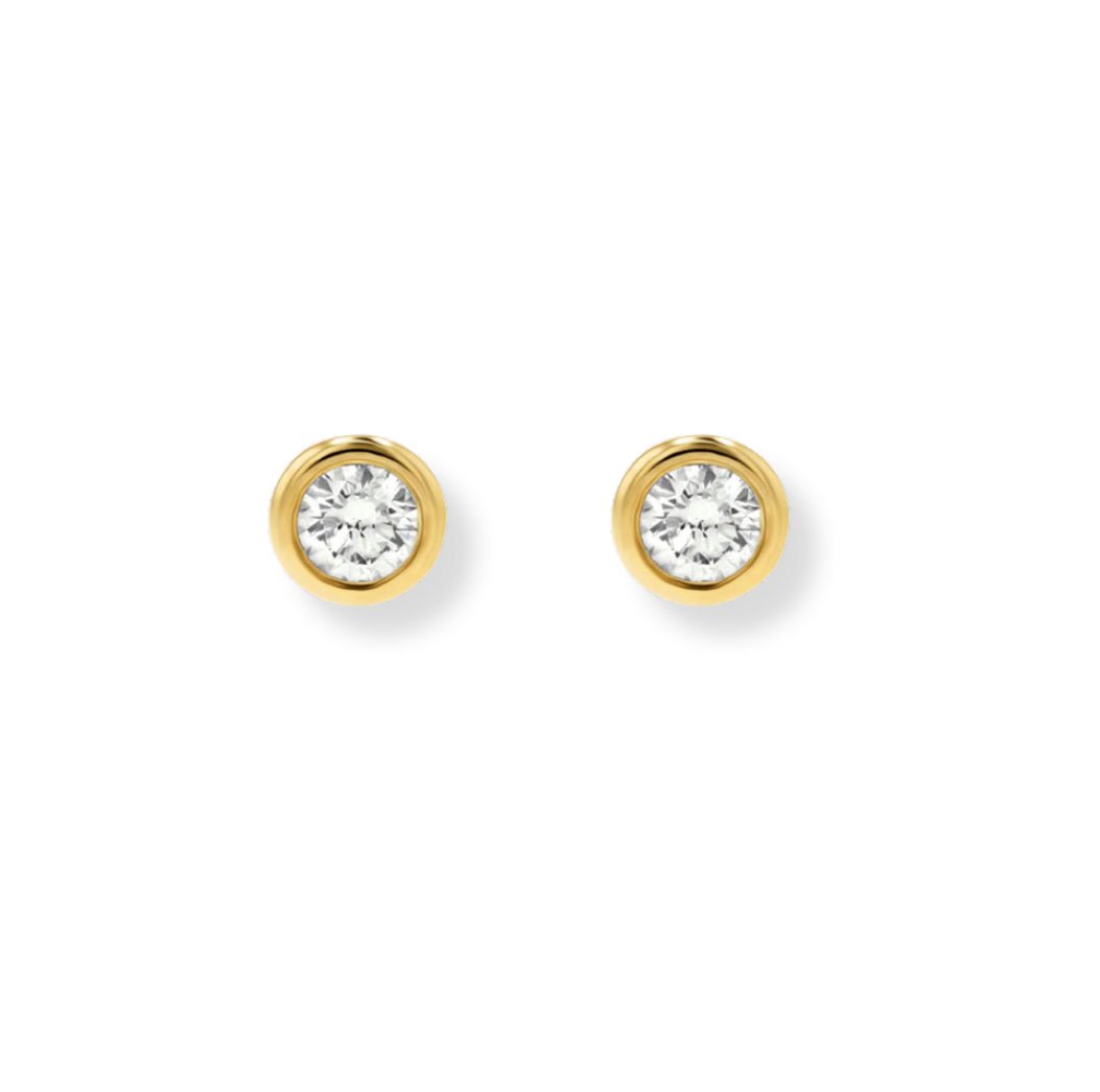 3mm Bezel Set CZ Studs - Le Serey