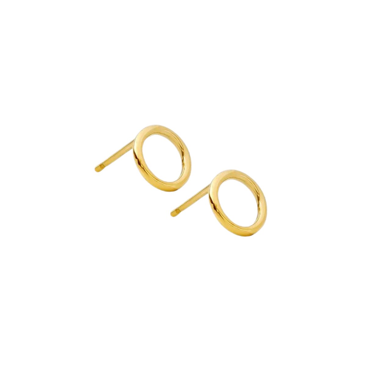 Circle Silhouette Gold Studs - Le Serey