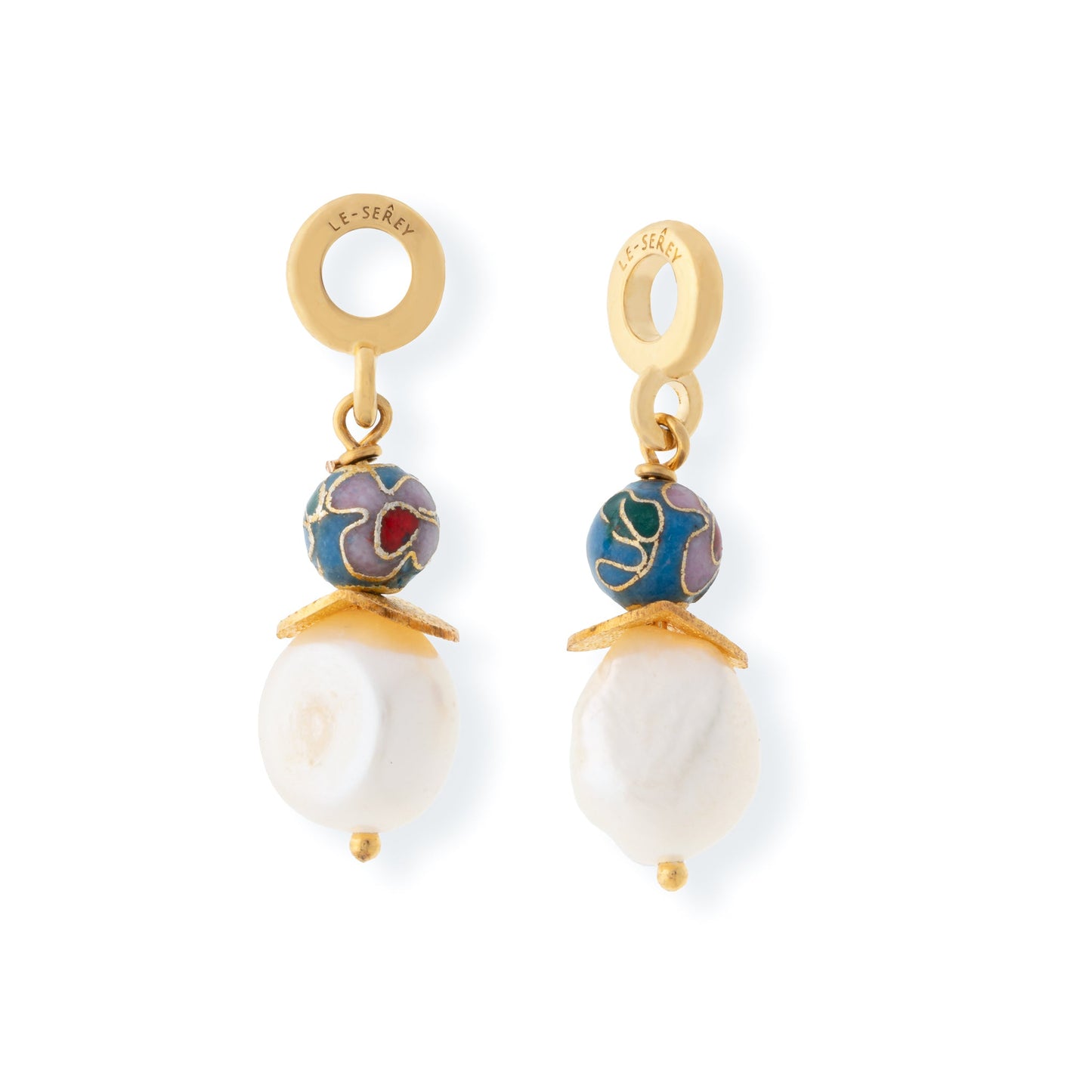 Cloisonné + Pearl - Blue - Le Serey