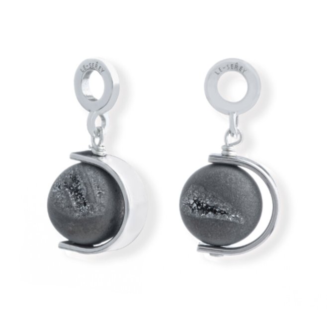 Drusy Quartz Halo Charm - Le Serey