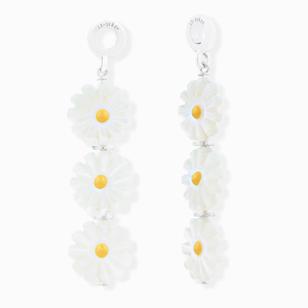 Mother of Pearl Daisy Stack Charm - Le Serey