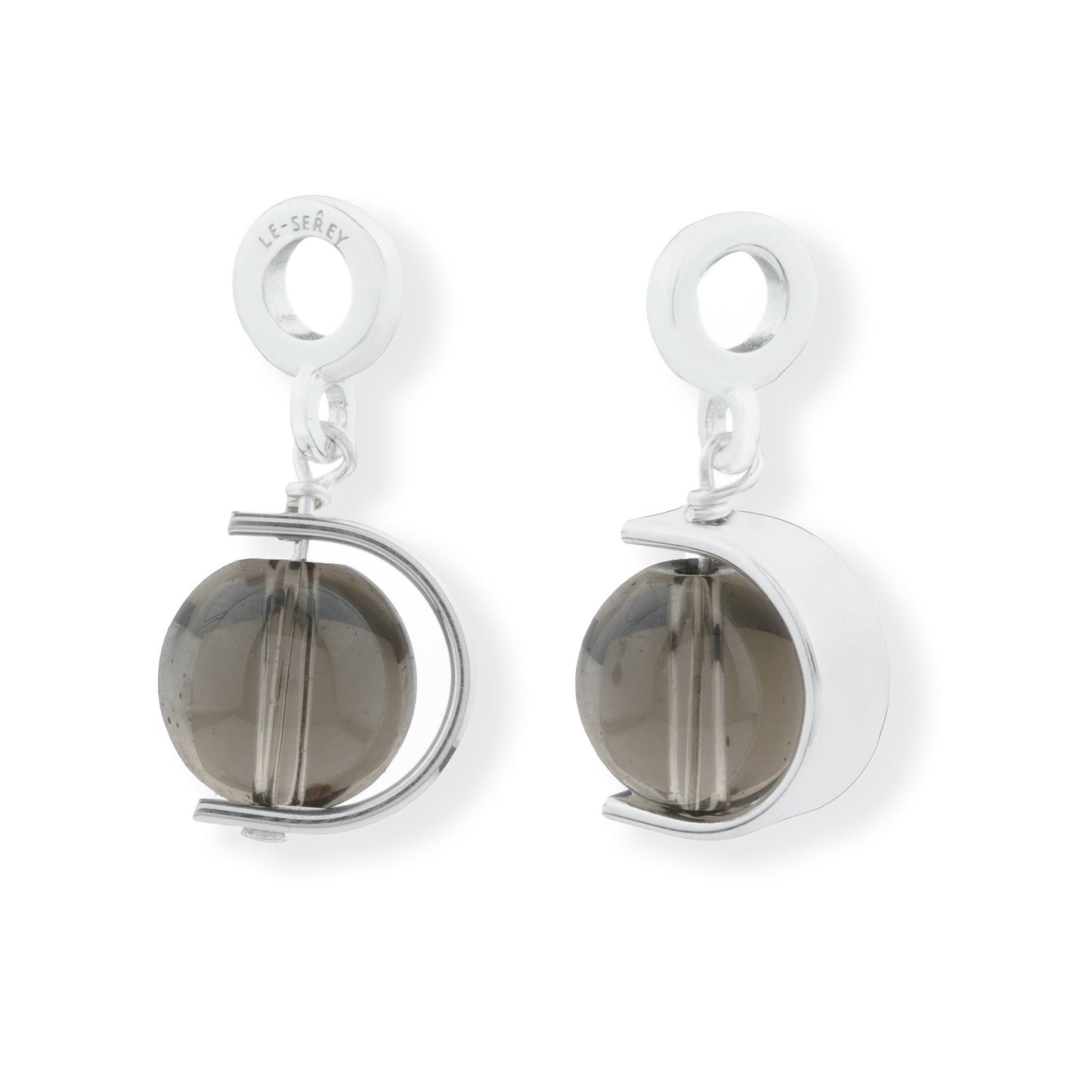 Smoky Quartz Halo Charm - Le Serey