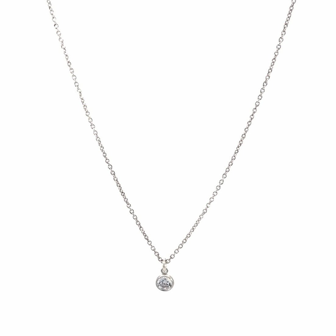 Tiny CZ Diamond Necklace - Le Serey