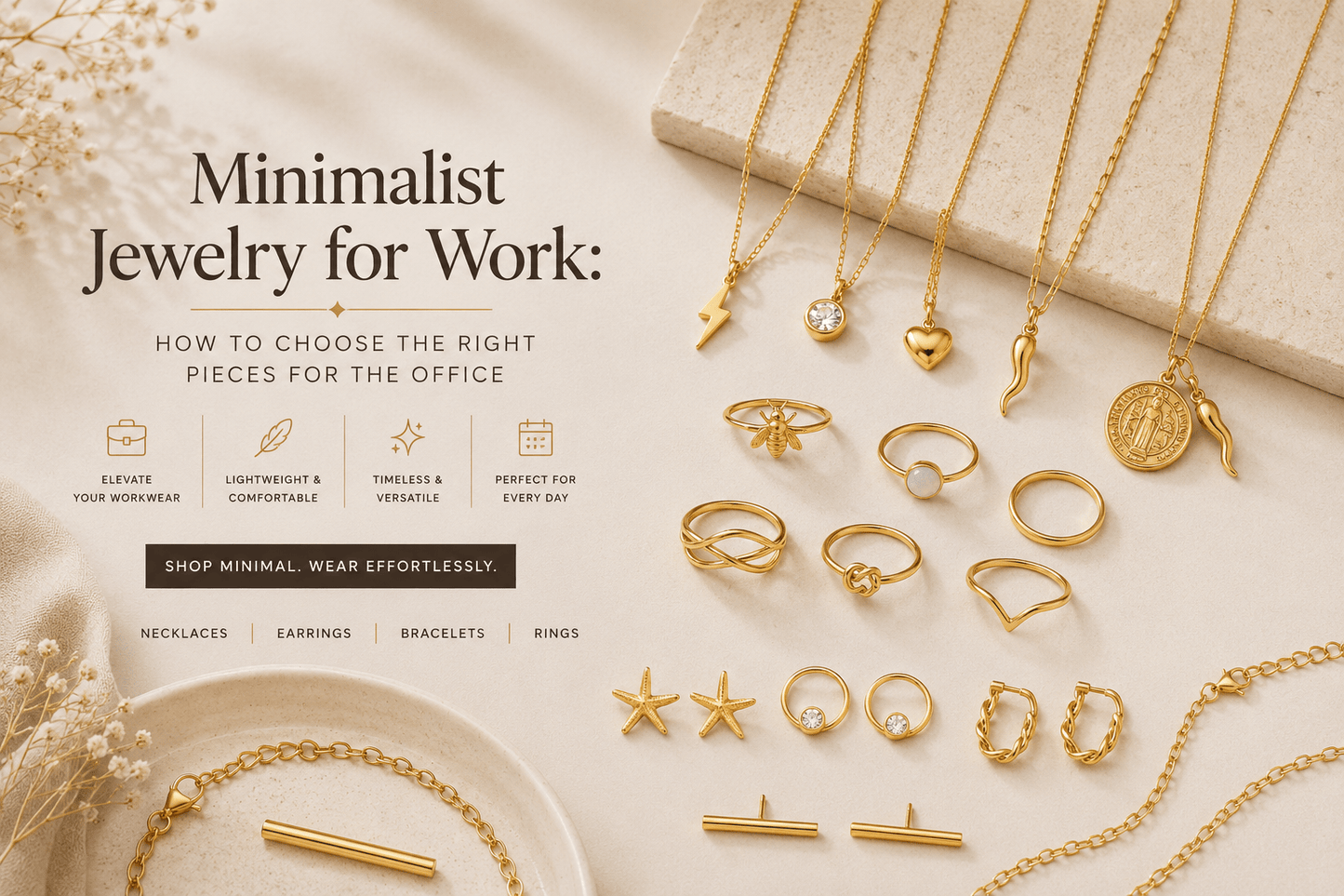 Minimalist Jewelry for Work: How to Choose the Right Pieces for the Office - Le Serey