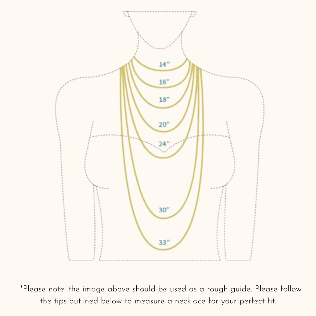 Necklaces 101: The Beginner's Guide to Measure Necklace Lengths and Bonus Necklace Size Chart - Le Serey