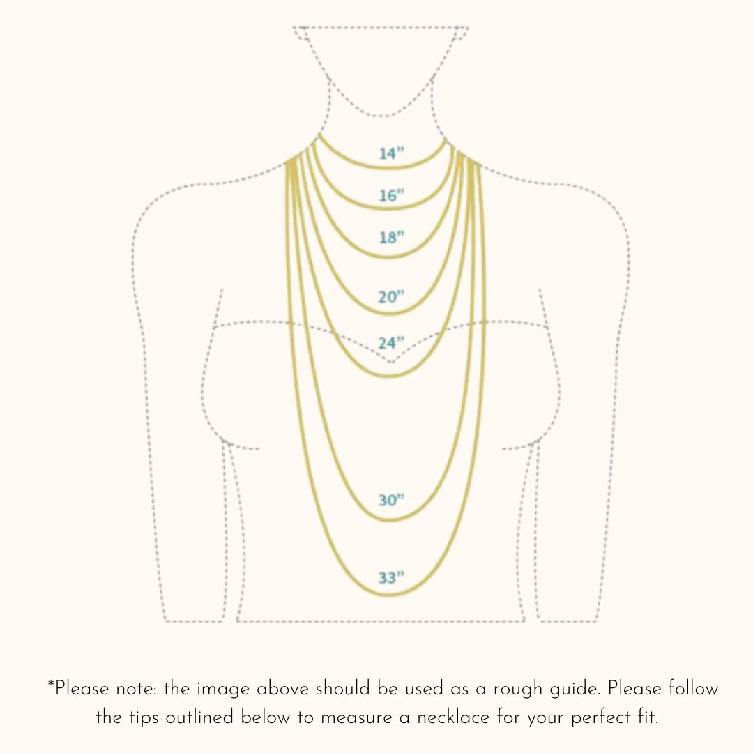Necklaces 101: The Beginner's Guide to Measure Necklace Lengths and Bonus Necklace Size Chart - Le Serey