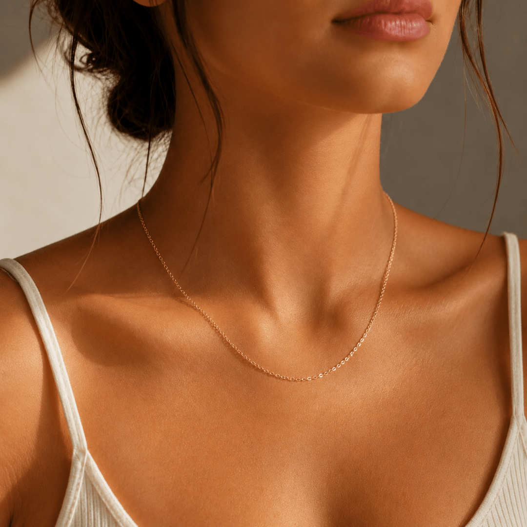 14k Gold Basic Cable Chain - Le Serey