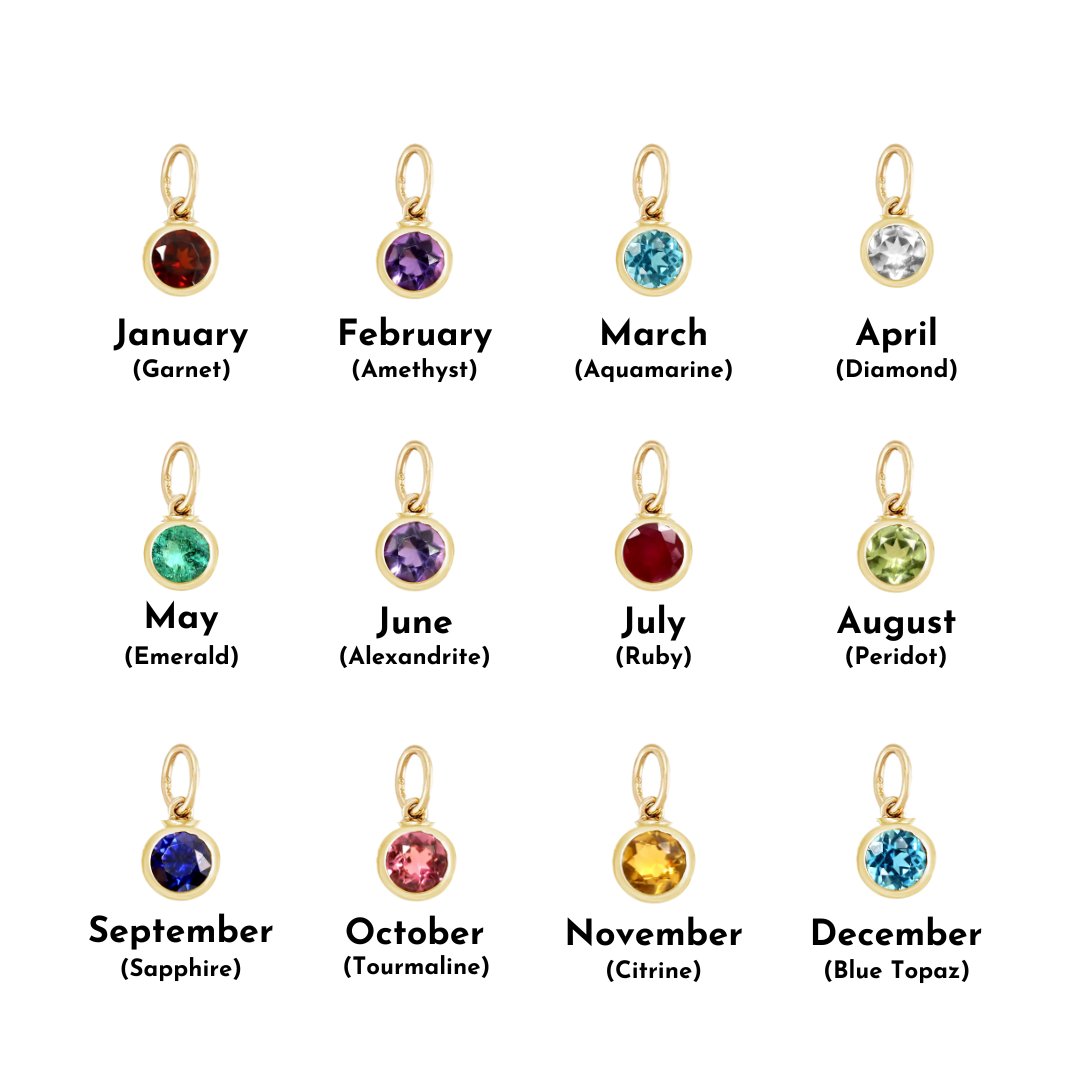 14k Gold Birthstone Add - on - Charm - Le Serey