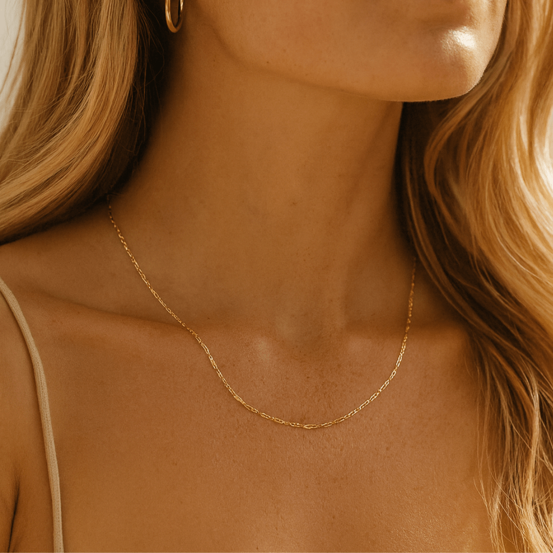 14k Gold Diamond Cut Figaro Chain - Le Serey