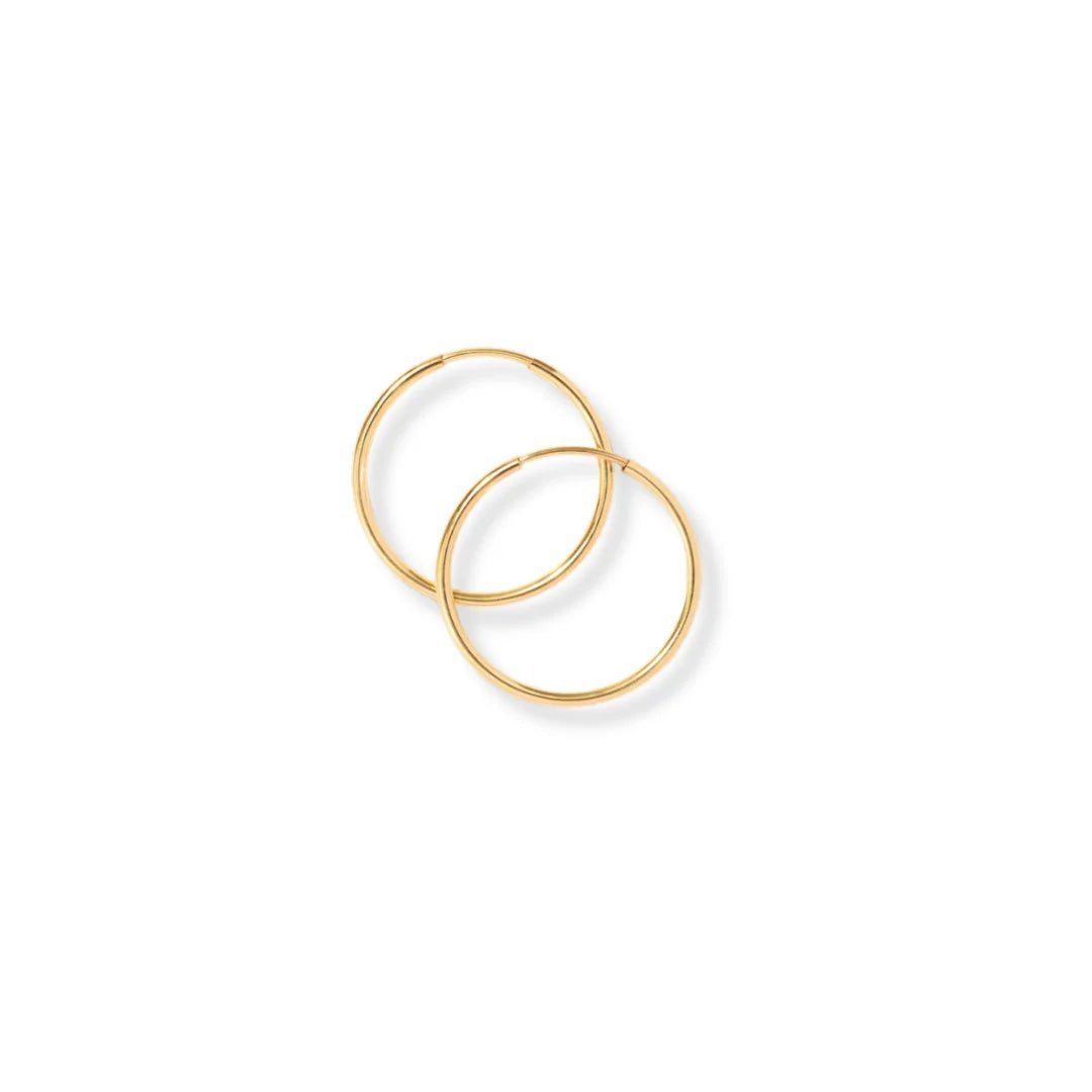 14k Gold Endless Hoops - Le Serey