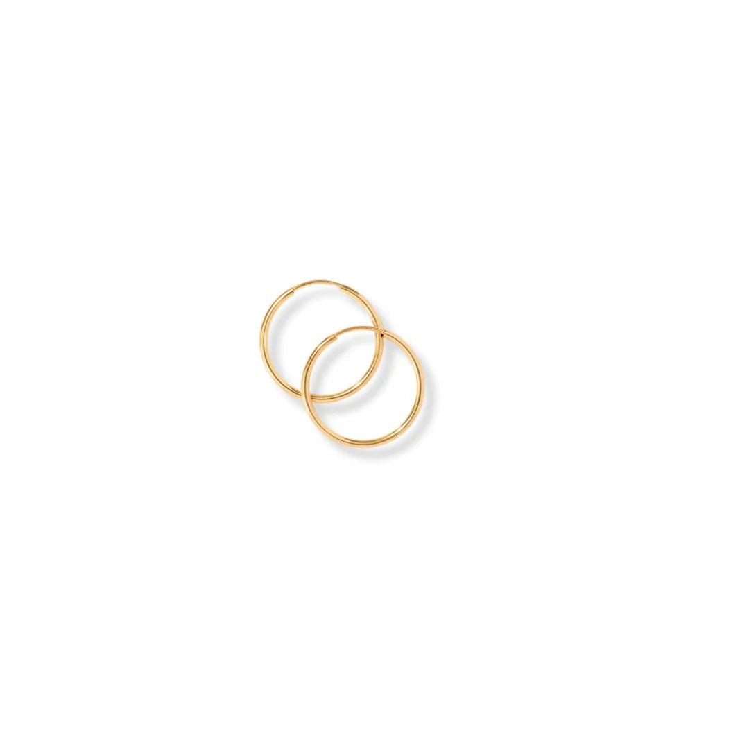 14k Gold Endless Hoops - Le Serey