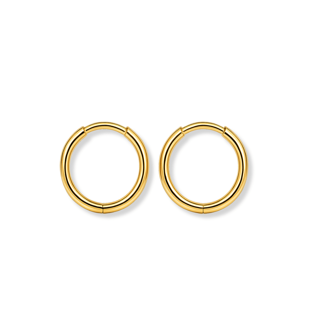 14k Gold Huggie Hoops - Le Serey