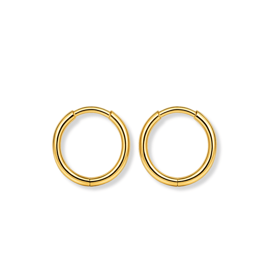 14k Gold Huggie Hoops - Le Serey