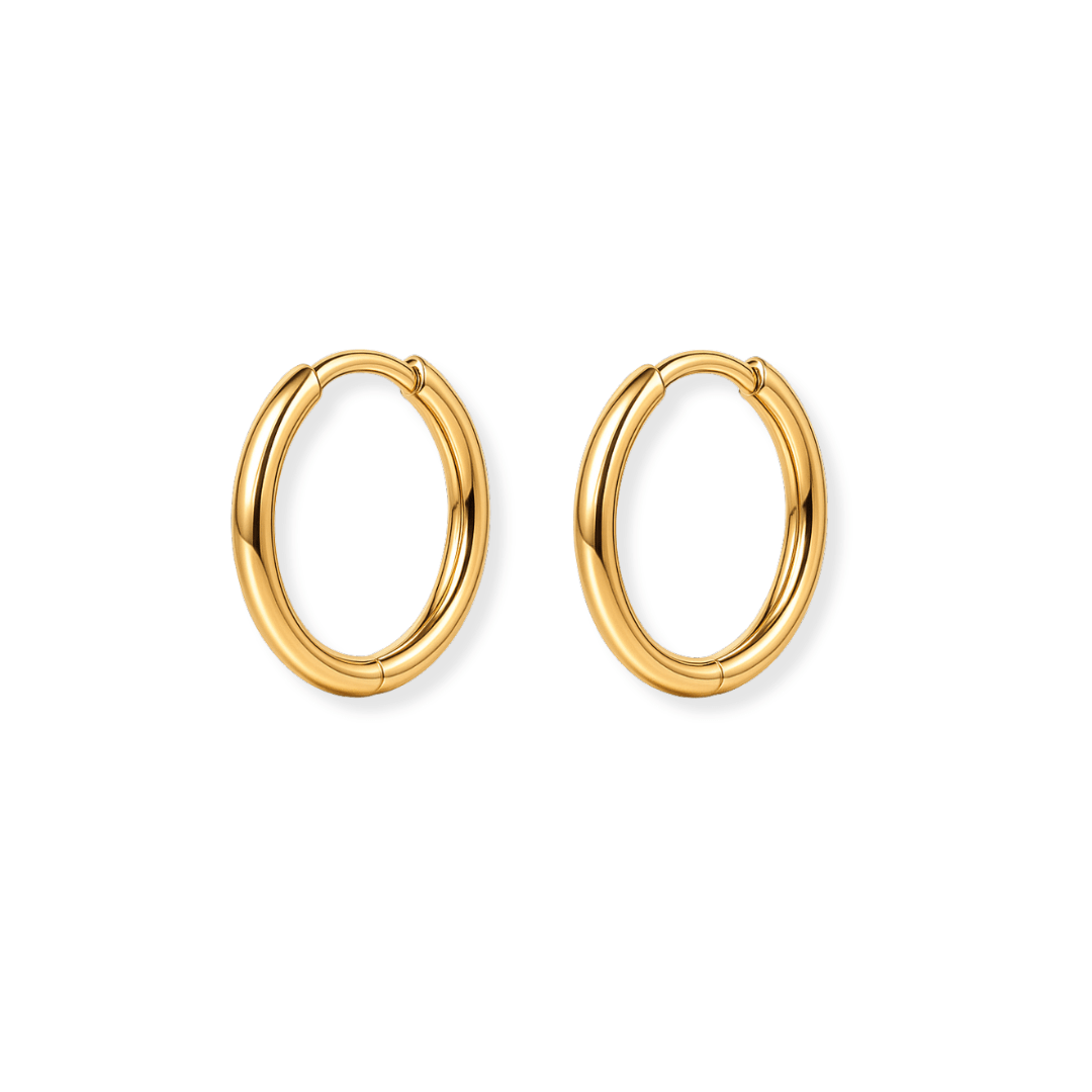 14k Gold Huggie Hoops - Le Serey