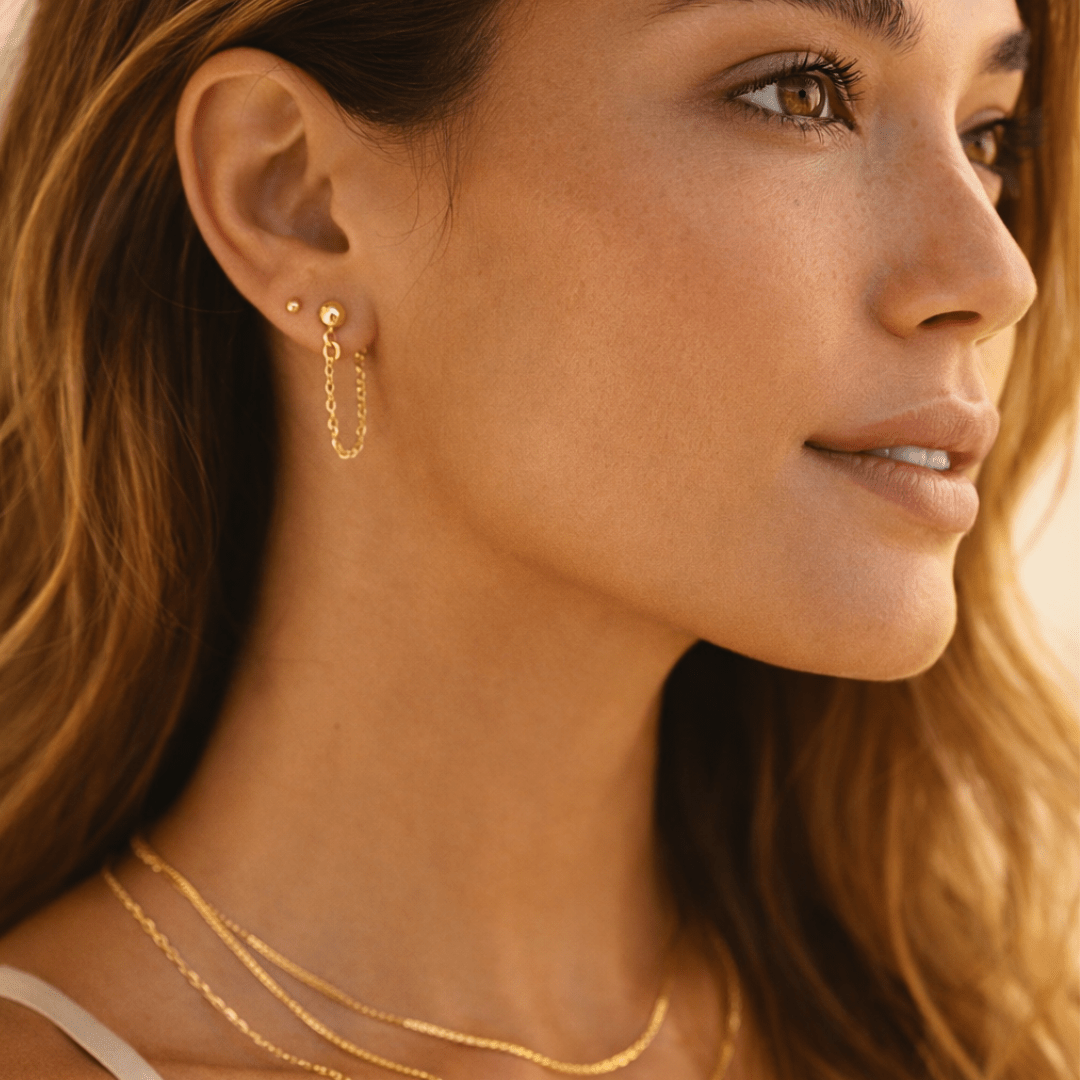 Ball + Chain Earring - Le Serey