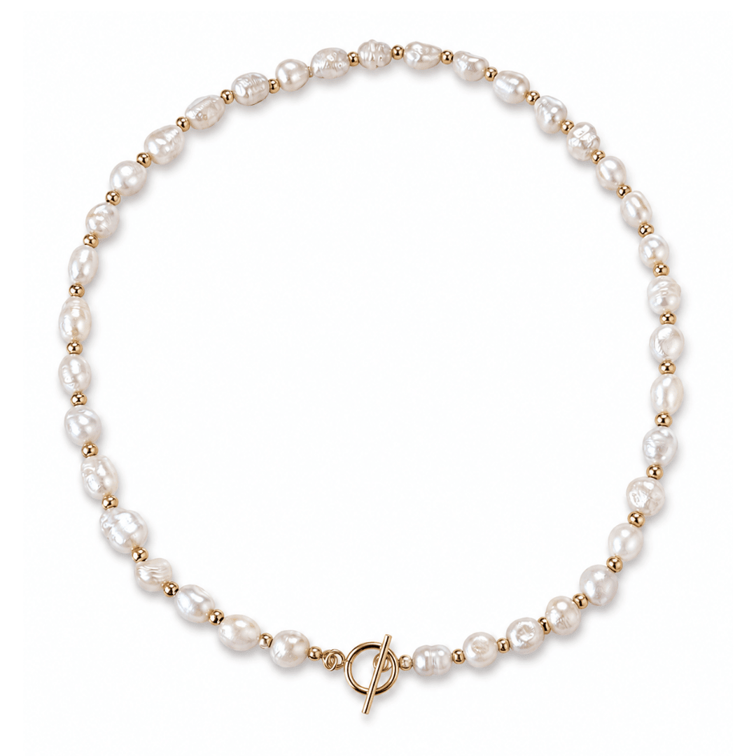 Baroque Pearl Beaded Necklace - Le Serey