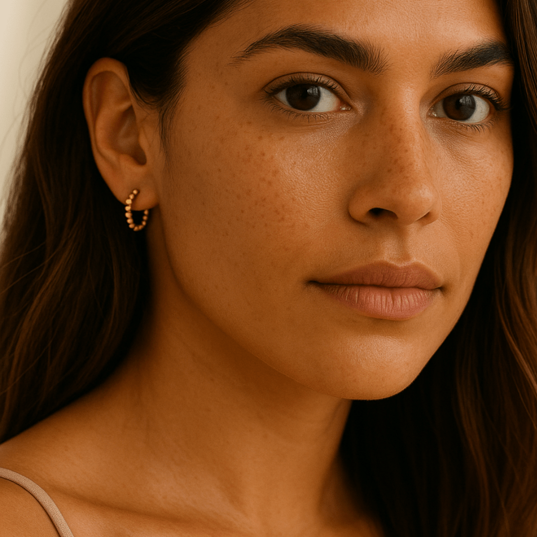 Beaded Hoop Earrings - Le Serey