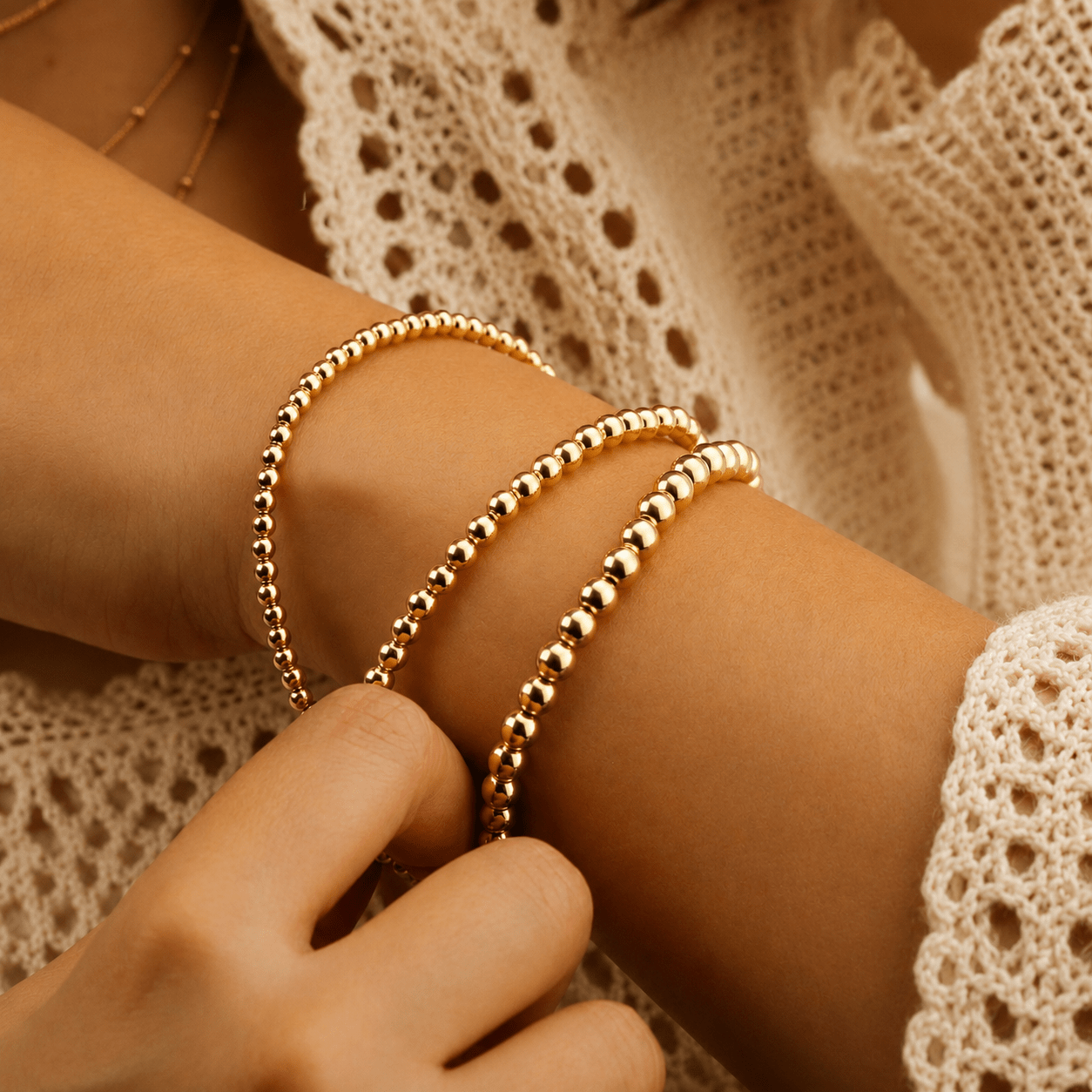 Beaded Stretch Bracelet - Le Serey
