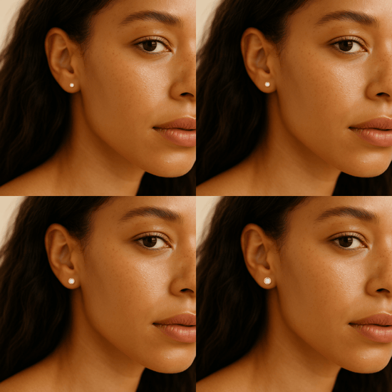 Bezel CZ Diamond Studs - Le Serey