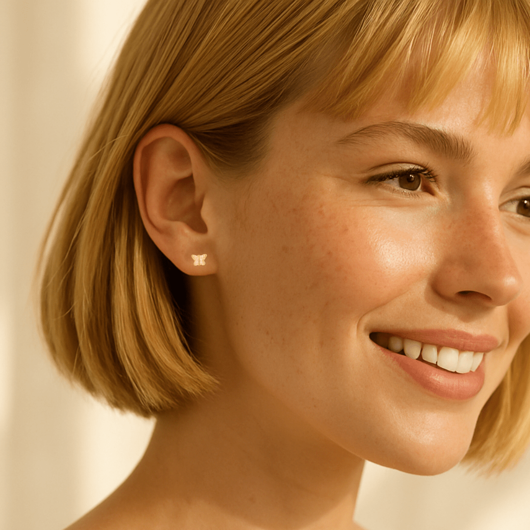 Butterfly Stud Earrings - Le Serey