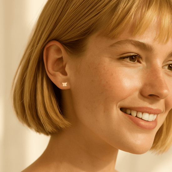 Butterfly Stud Earrings - Le Serey