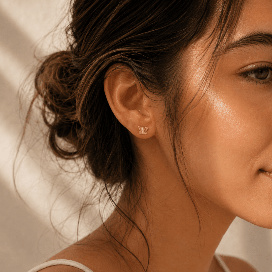 Butterfly Stud Earrings - Le Serey