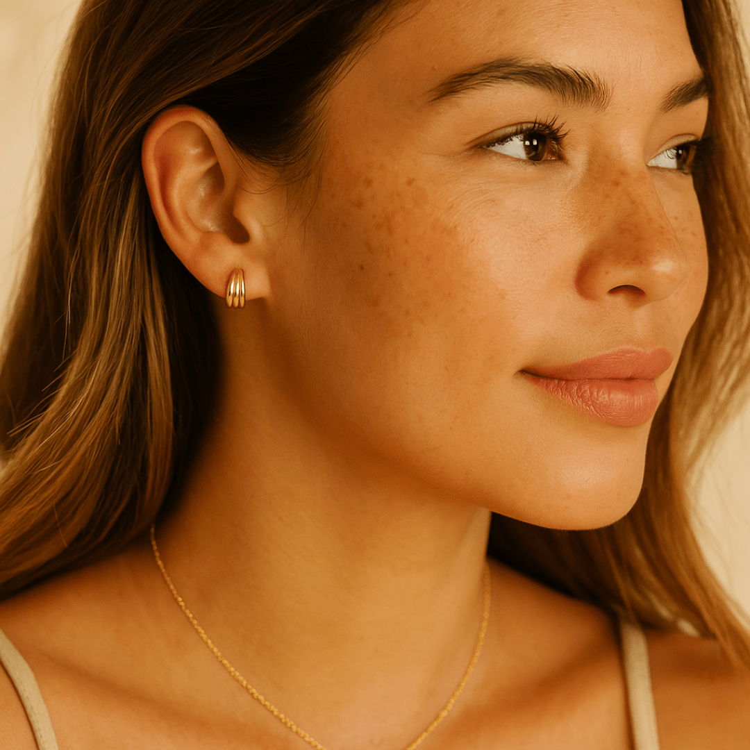 Chunky Hoop Earrings - Le Serey
