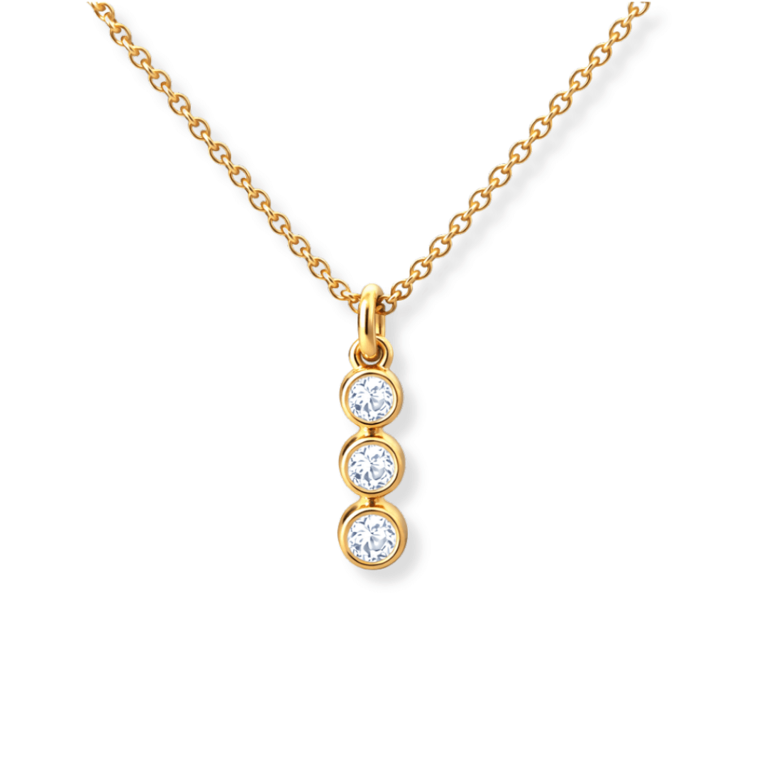 CZ Diamond Bar Necklace - Le Serey