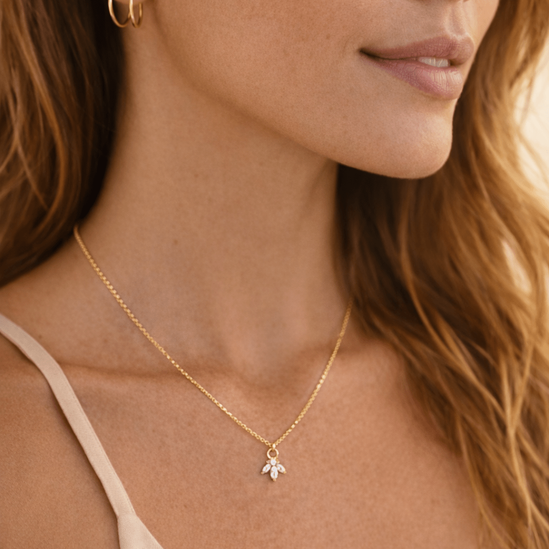 CZ Diamond Marquise Necklace - Le Serey