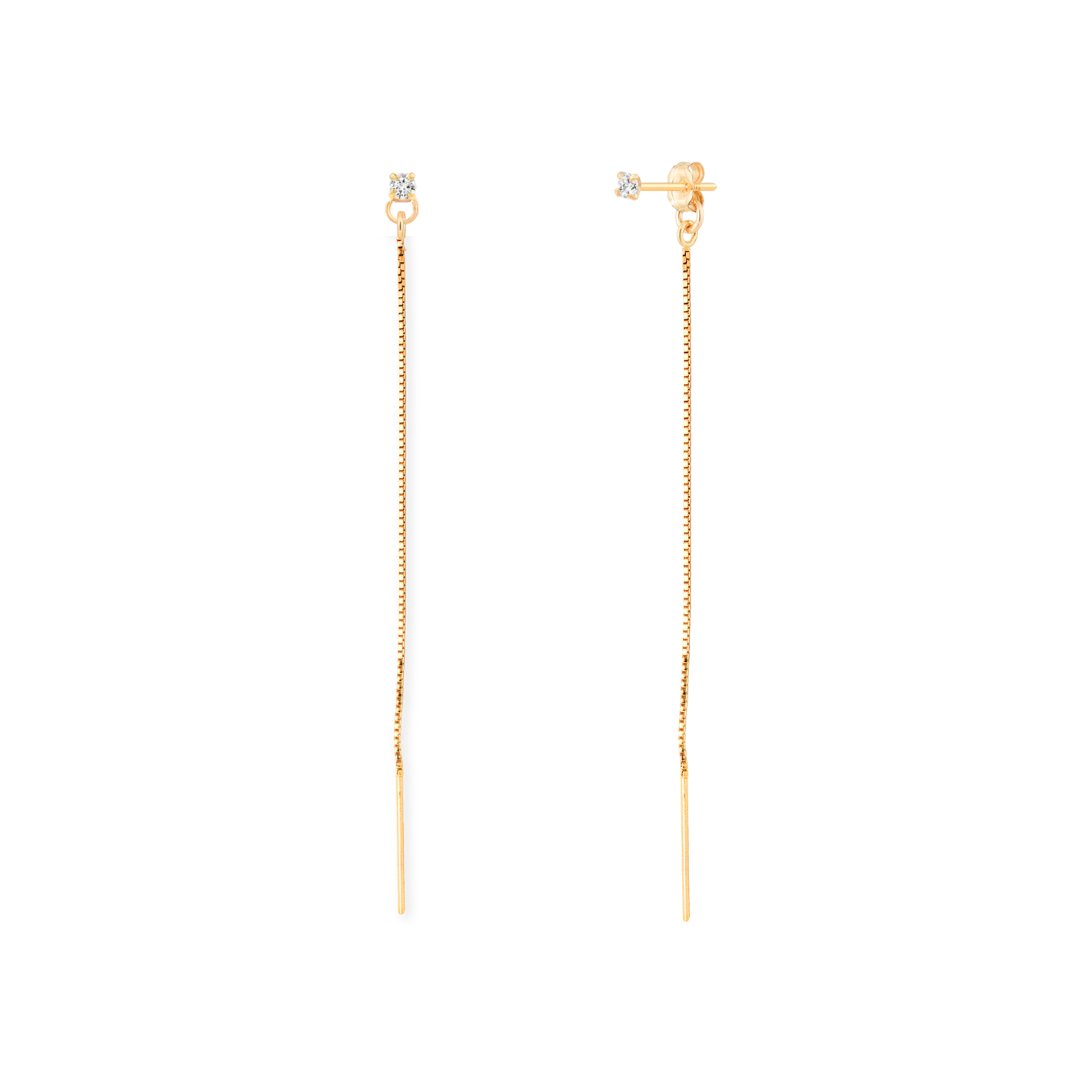 CZ Studs + Threader Chain Jacket - Le Serey