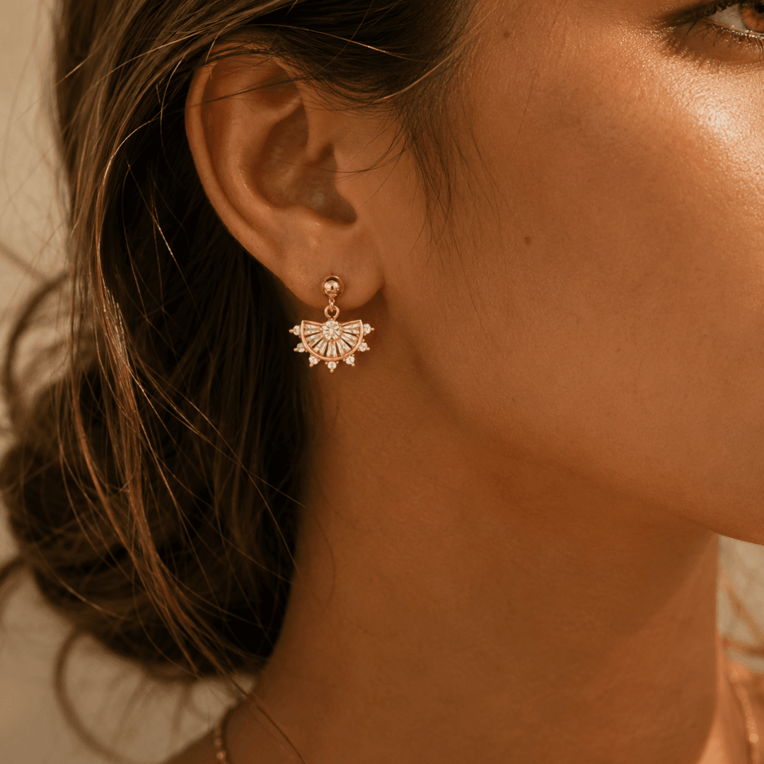 Fan Drop Earrings - Le Serey
