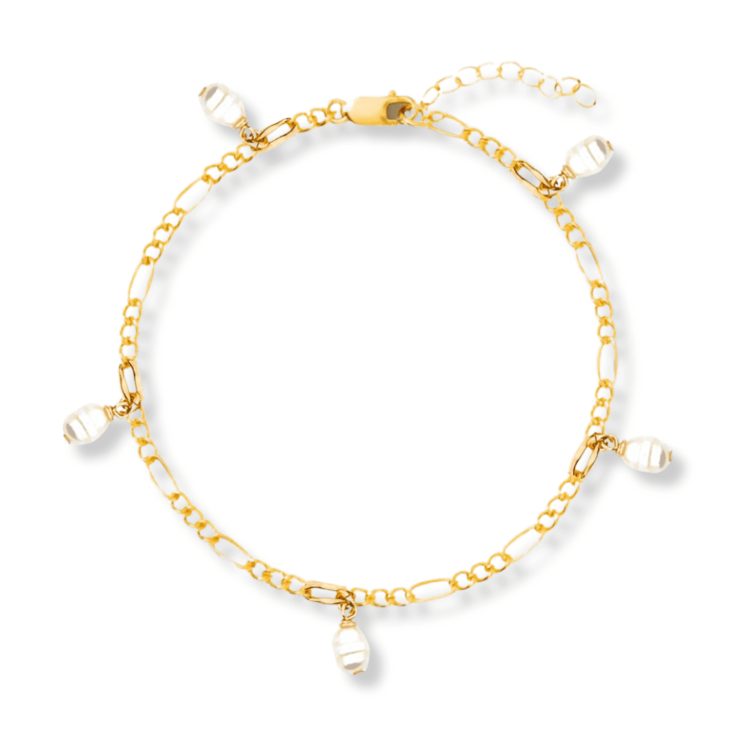 Figaro Link Pearl Bracelet - Le Serey