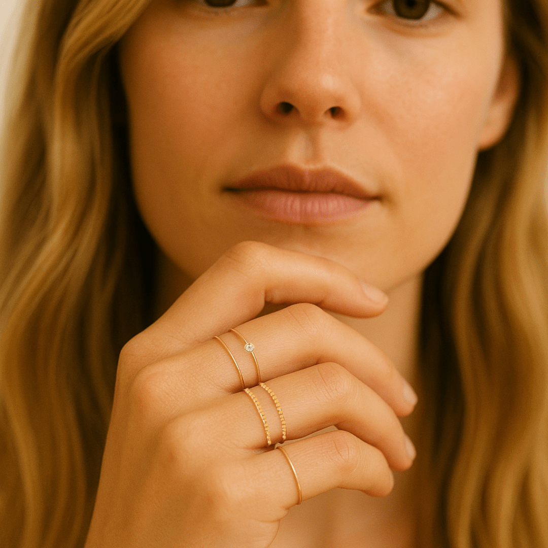 Hammered Bead Ring - Le Serey