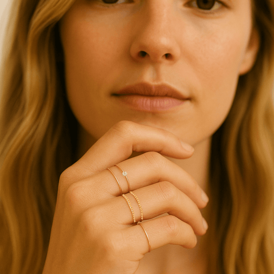 Hammered Bead Ring - Le Serey