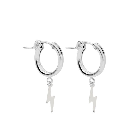 Huggie Hoops + Lightning Charm - Le Serey